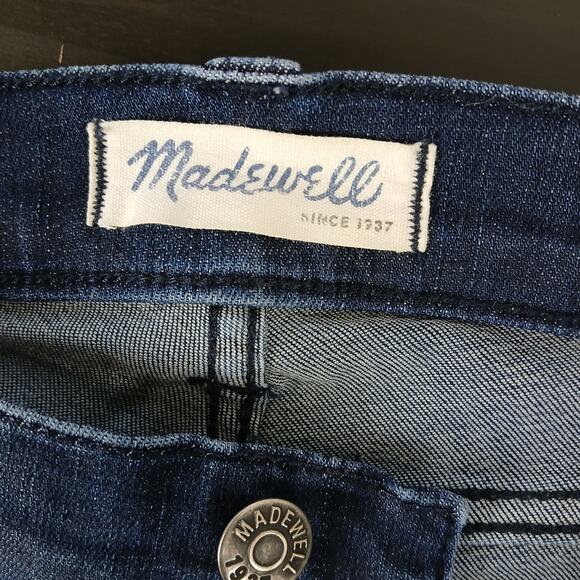 Madewell Skinny Skinny Ankle Zip Jeans size 27 med indigo blue mid-rise 28Wx29L - Picture 7 of 16